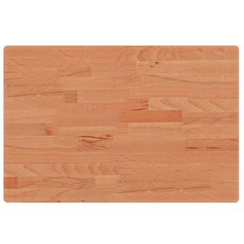 Encimera De Baño Madera Maciza De Haya 60x40x2,5 Cm