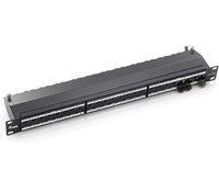 patch panel 24 puertos categoria 6a apantallado premium color gris claro