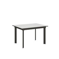 mesa extensible 90x120180 cm cumar fresno blanco estructura antracita