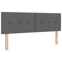 cabecero con botones capitone gris oscuro de 160 cm en tela cfw51531