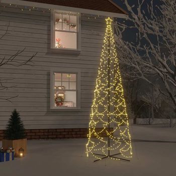 Árbol De Navidad | Decoraciones De Navidad Cónico 1400 Led Blanco Cálido 160x500 Cm Cfw828435