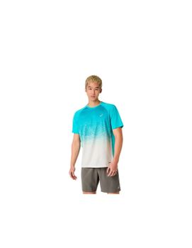 Camiseta de Running Asics Road Fade Ss Hombre Aqua