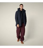 save the duck para hombre d41448m-matt21 parka sesle azul xxl casual sostenible nylon reciclado