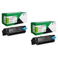 original multipack lexmark b3442dw printer toner cartridges 2 pack -b342000