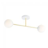 plafon de techo mendra ii opal 2 luces
