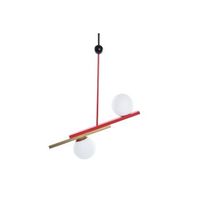 lampara techo metal cristal 64x20x120 abstracto