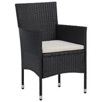 pack 2 uds sillas de jardin  silla de exterior  sillon ratan sintetico negro