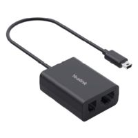 adaptador ehs yealink ehs62 para auriculares con cable compatible con telefonos ip color negro