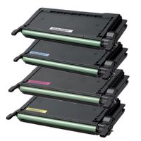 compatible multipack samsung clp-ky600a full set toner cartridges 4 pack