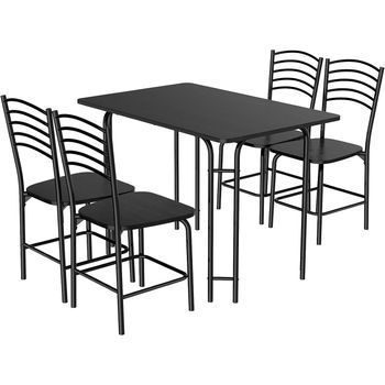 Conjunto Mesa Y Sillas Comedor 5 Piezas, Conjunto Mesa Y Sillas Cocina Costway 119 X 83 X 17 Cm(azul)