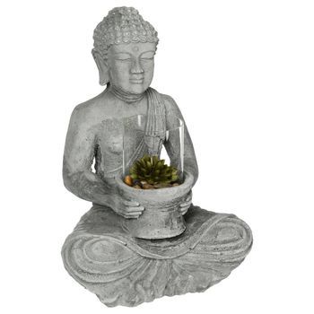 Buda Sentado Ishaan H.40cm Cemento