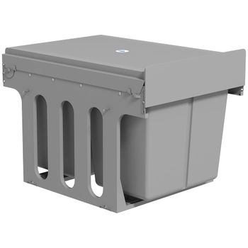Cubo de basura 48x34.3x35.1 cm gris claro