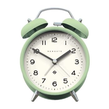 Reloj despertador con alarma de doble campana en menta