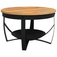 mesa de cafe - mesa de centro de madera maciza de acacia o68x43 cm