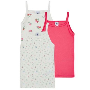 Petit Bateau Camiseta tirantes 3 CHEMISES BRETELLES para niña