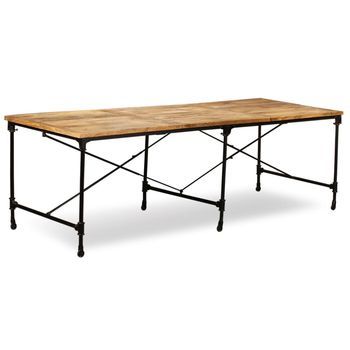 Mesa De Comedor De Madera Maciza De Mango 240 Cm