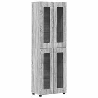 aparador alto florin 60 x 35 x 182 cm gris sonoma vidaxl