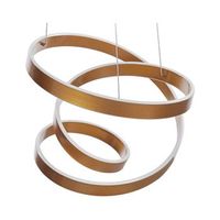 lampara de techo led de metal dorado aluminio forma de nudo glamour moderno wanli