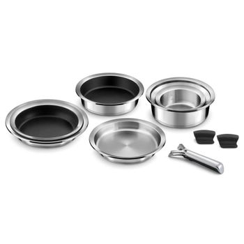 Set cacerolas ø 16, 20 cm con ø mango extraíble acero inoxidable acer