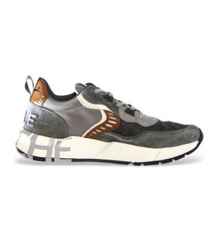 Voile blanche para hombre. 2017465 Zapatillas de piel Club 01 gris (44), Plano, Cordones, Casual