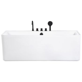 Baño Independiente De Acrílico Sanitario Blanco Rectangular Individual 170 X 75 Cm Diseño Moderno Quatre