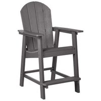 silla de bar tumbona de madera plastica para patio jardin gris oscuro adirondack