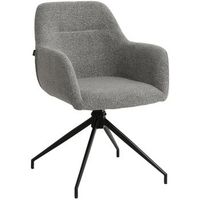 silla de comedor merlinda tapizado de tela teddy gris 60x58x85 cm clp