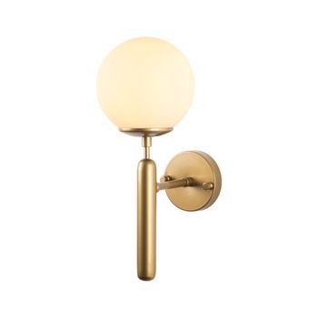 Lámpara De Pared King-11458 Oro Metal Vidrio 15x20x40