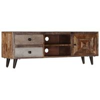 mueble para tv de madera maciza de mango 118x30x40 cm vidaxl
