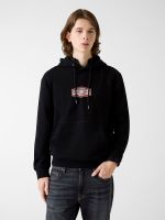 sudadera con capucha y logotipo estampado
