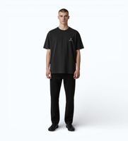 premiata para hombre pa1050 camiseta logotipo negro s casual algodon manga corta