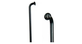 Lote de 100 radios massi en acero inoxidable 2x280mm negro