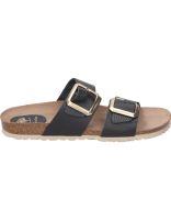 sandalias de piel para mujer interbios 7232 negro 38