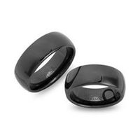 exclusivas alianzas de boda de ceramica negra resistentes a los aranazos