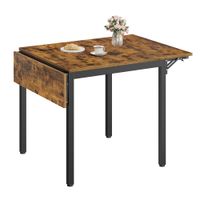 mesa de comedor marron rustico y negro marron rustico  negro tinta