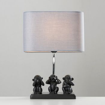 Three Wise Monkeys Table Lamp
