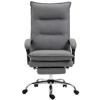 Silla de oficina gris de microfibra 74x66x121,5 cm.