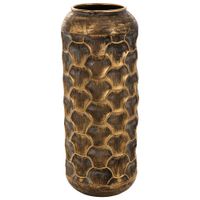 wonderlust deco - jarron de metal marron 235x235x57 marron 235x235x57h cm