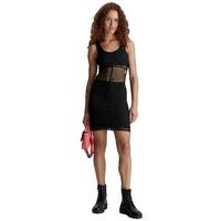 calvin klein jeans vestidos robe calvin klein jeans slim fit noire para mujer