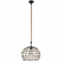 lampara colgante con cuerda yute de una luz fabrilamp
