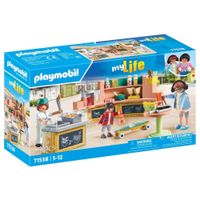 playmobil cantina 71538 my life con 3 figuras incluidas en el restaurante