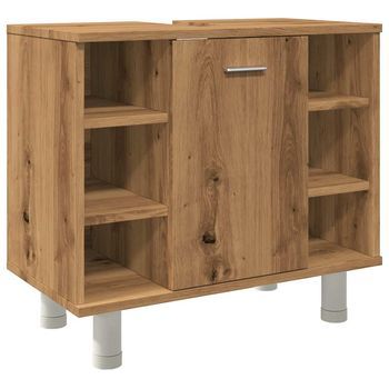 Mueble De Baño | Armario De Baño Madera Contrachapada Roble Artisan 60x32x53,5cm