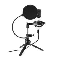 microfono vonyx cm300w usb cardioide con filtro antipop y soporte plegable