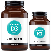 viridian vit k2 50ug 30 capsulas veganas  vit d3 vegana 2000 iu 60 capsulas