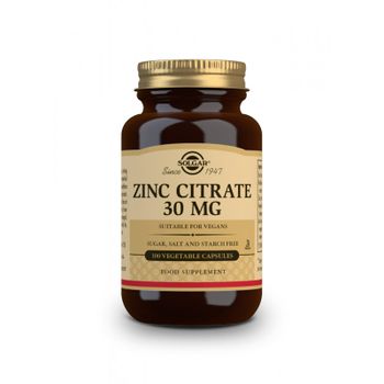 Zinc citrato 30mg cápsulas vegetales