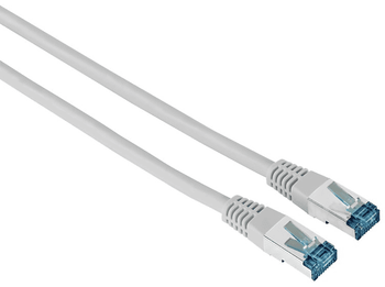 Cable de red - Hama 00200925, 10 m, 1 GBit/s, F/UTP, CAT 6, Enchufe RJ45, Gris