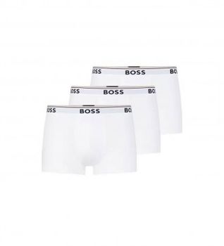 BOSS para hombre. 50475274 Pack de 3 boxers en algodón blanco (XL), Homewear