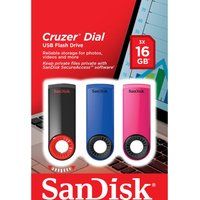 sandisk cruzer dial usb 20 memory stick - 16 gb pack of 3