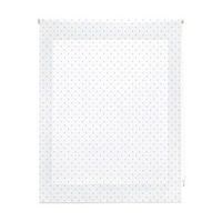 estor enrollable premium - estor enrollable tamano 100x250 - estor premium color blanco con motas celeste  blindecor