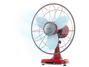Ventilador de sobremesa - Cecotec EnergySilence 1090 RetroDesk Design, 40W, 30 cm (12